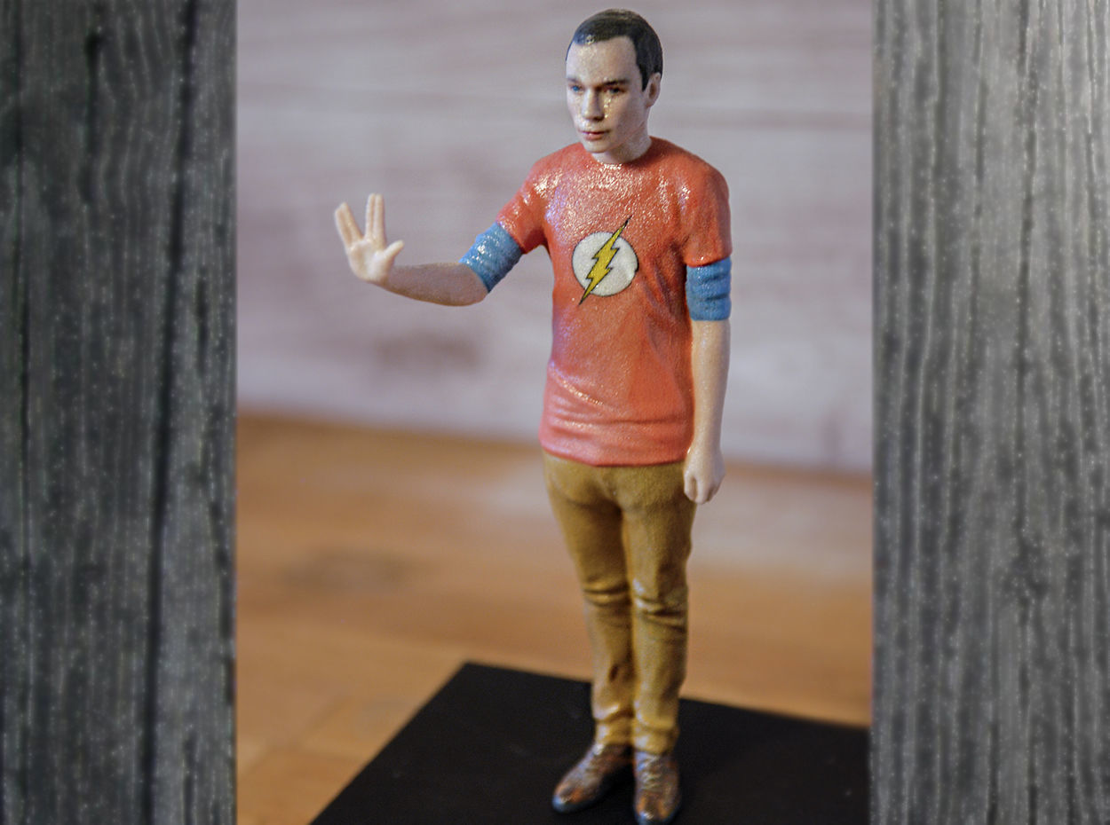 Sheldon Cooper Big Bang Theory ready for full color 3D printing 3D print model_9
