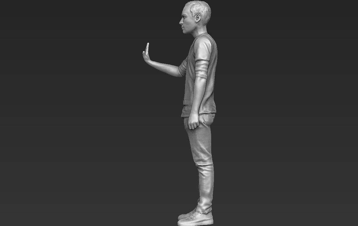 Sheldon Cooper Big Bang Theory ready for full color 3D printing 3D print model_29