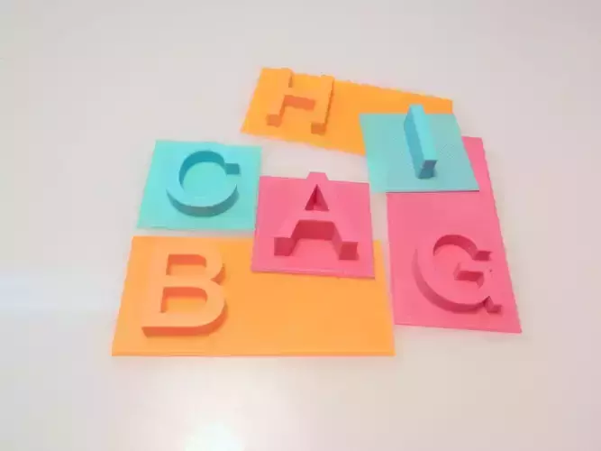 ABC letter molds Free 3D print model