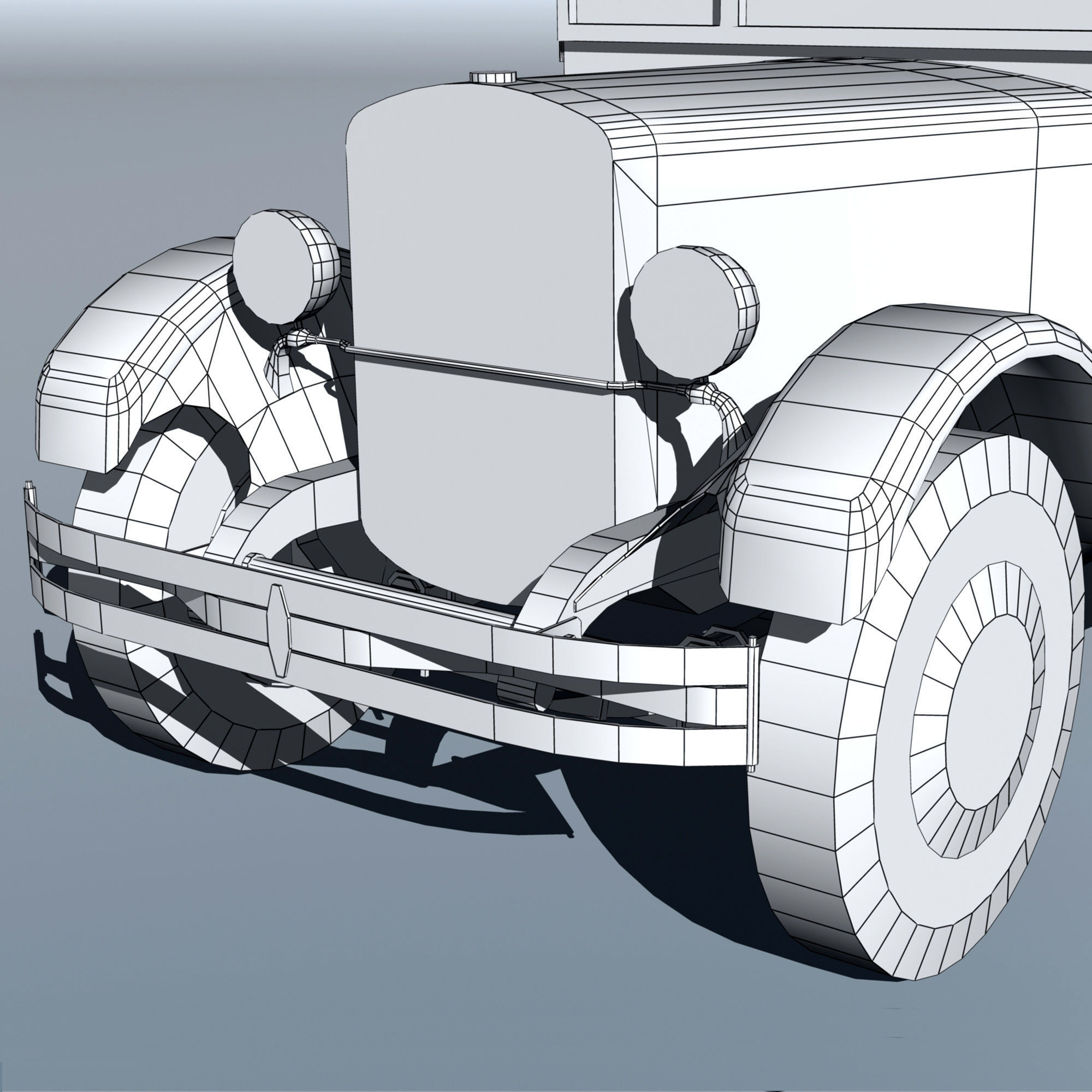 ZIS-8 city bus Low-poly 3D model_13