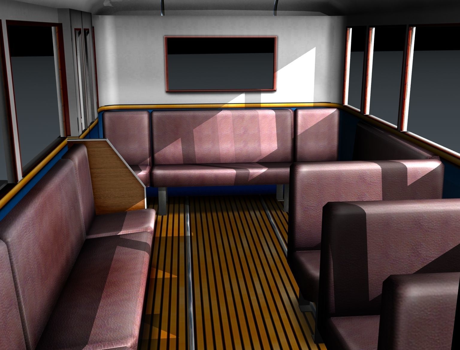 ZIS-8 city bus Low-poly 3D model_10