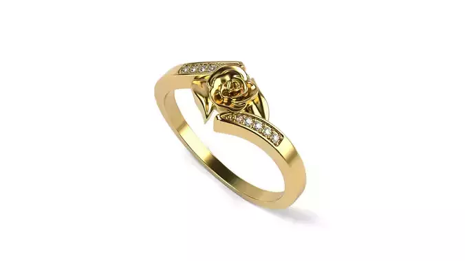 Roze Engagement RING 3D print model