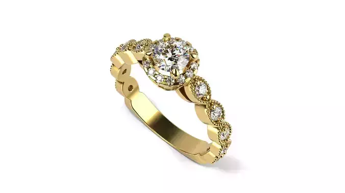 Euro-shank Engagement ring