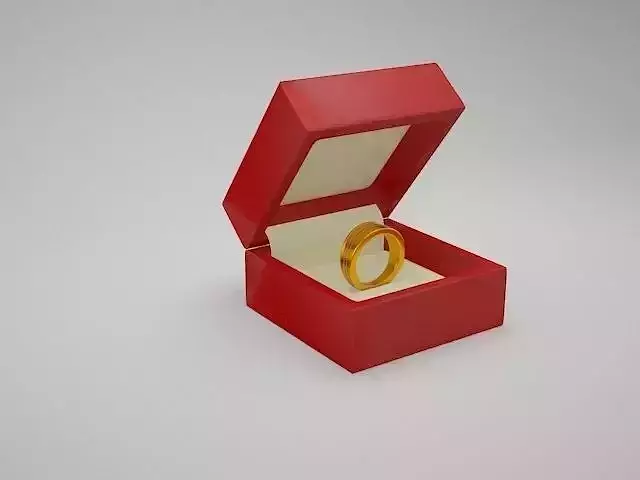 Gold ring with box