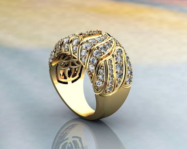 Exclusive Vintage Style Ring 3D print model