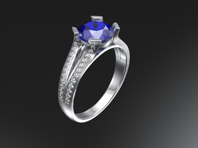 Solitaire engagement ring