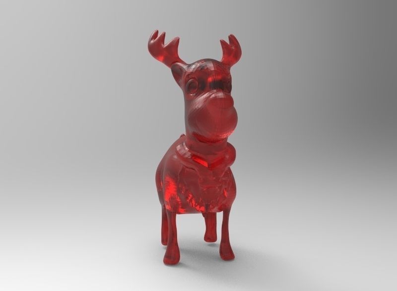 Xmas Reindeer  3D print model_2