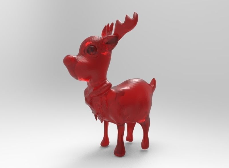 Xmas Reindeer  3D print model_1