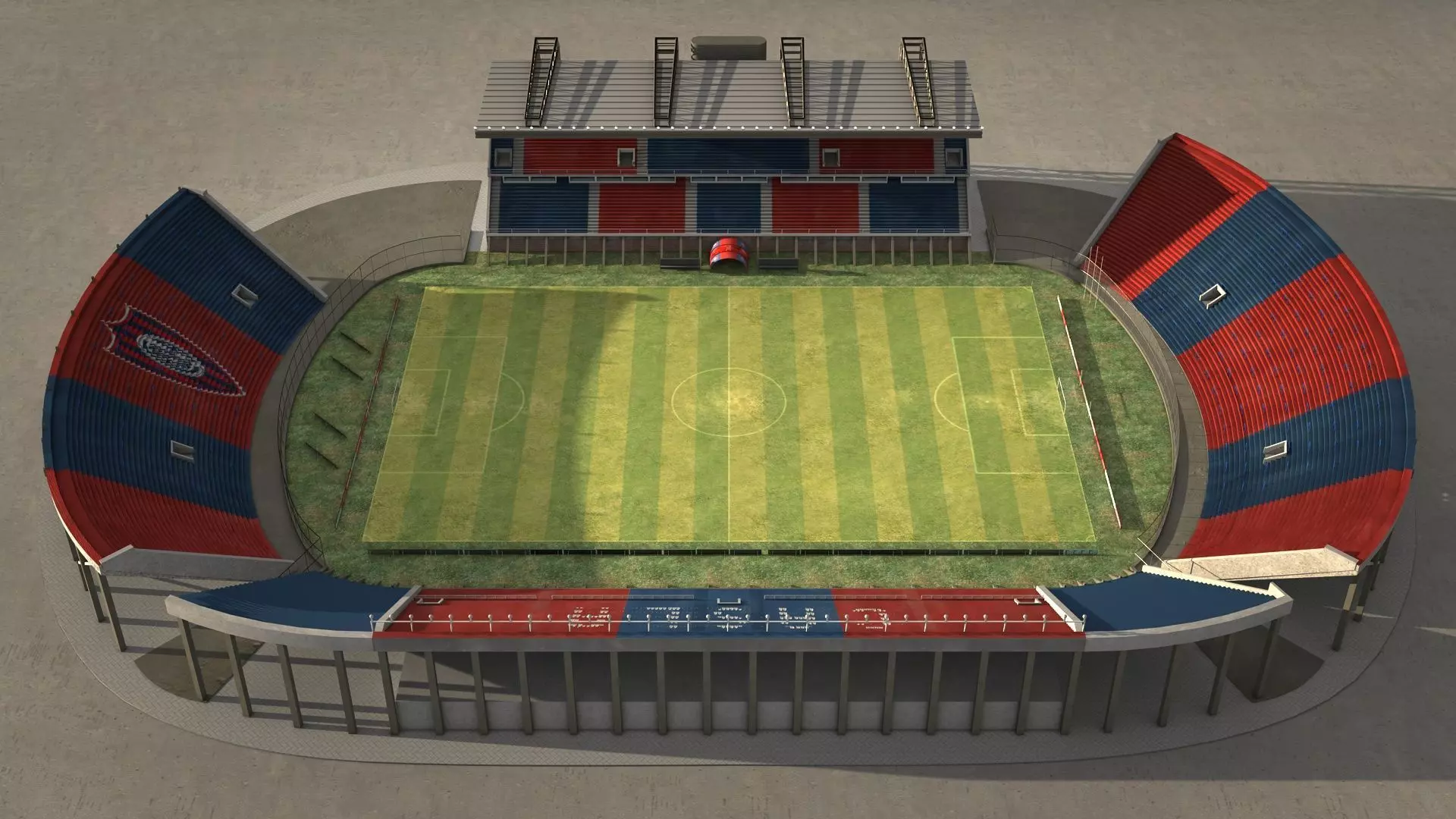 Stadium - Athletic Club San Lorenzo de Almagro Low-poly 3D model_0