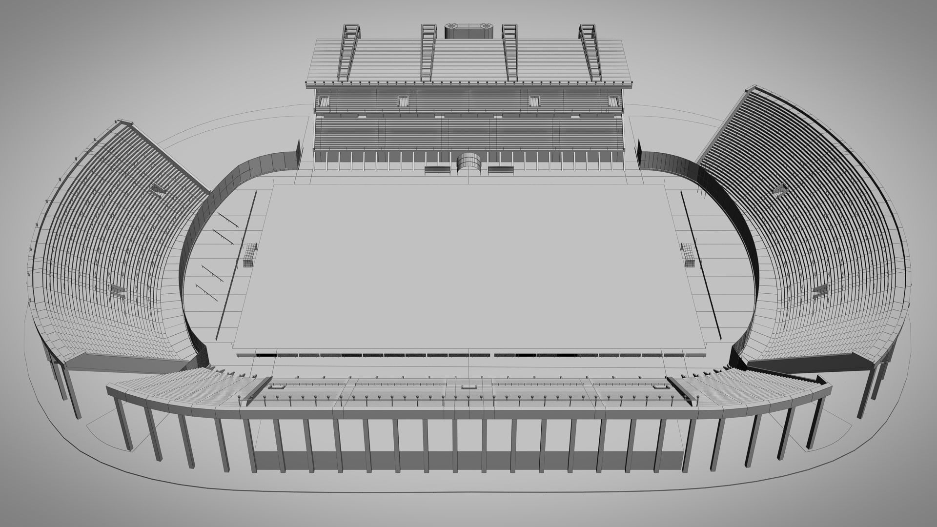 Stadium - Athletic Club San Lorenzo de Almagro Low-poly 3D model_1