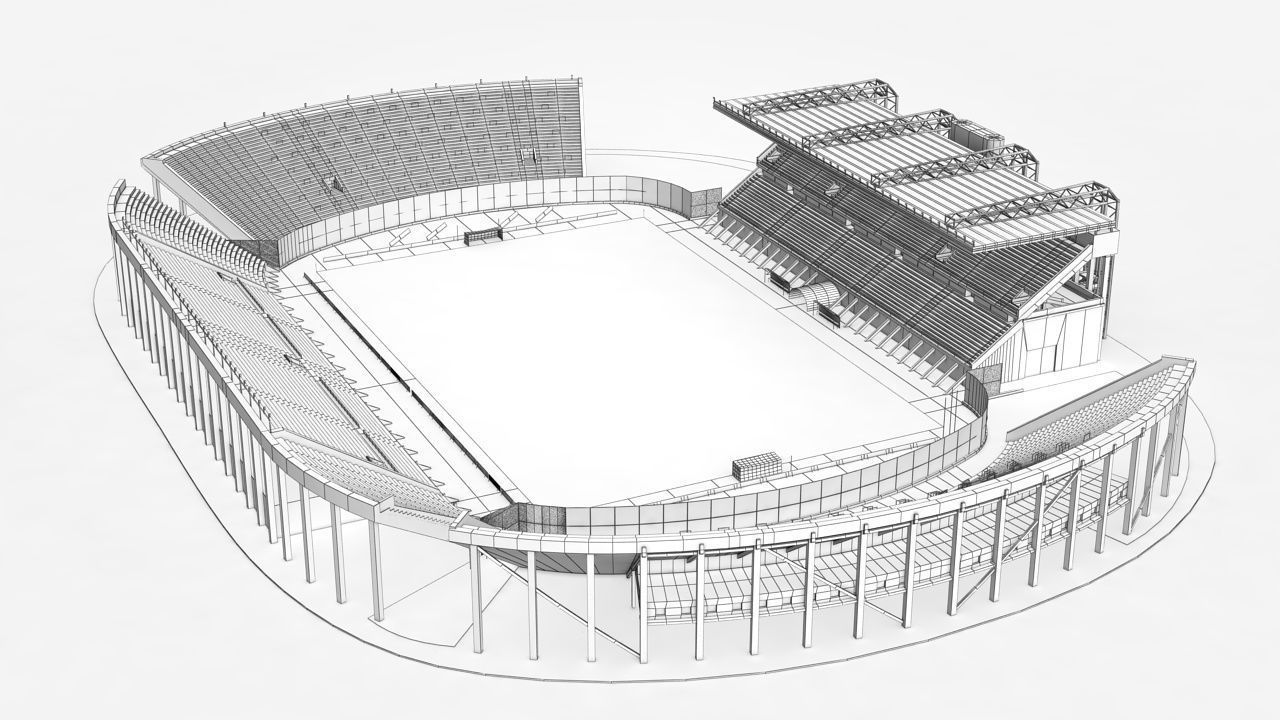 Stadium - Athletic Club San Lorenzo de Almagro Low-poly 3D model_5