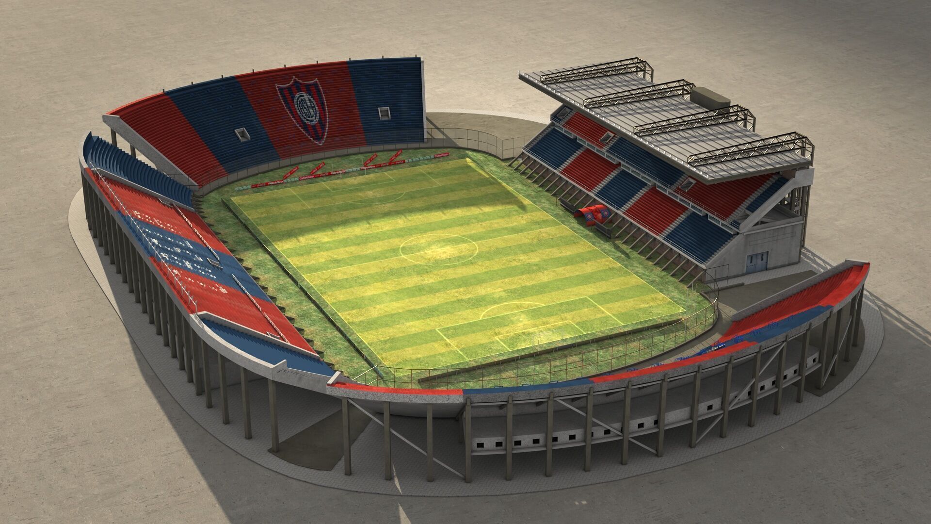 Stadium - Athletic Club San Lorenzo de Almagro Low-poly 3D model_4