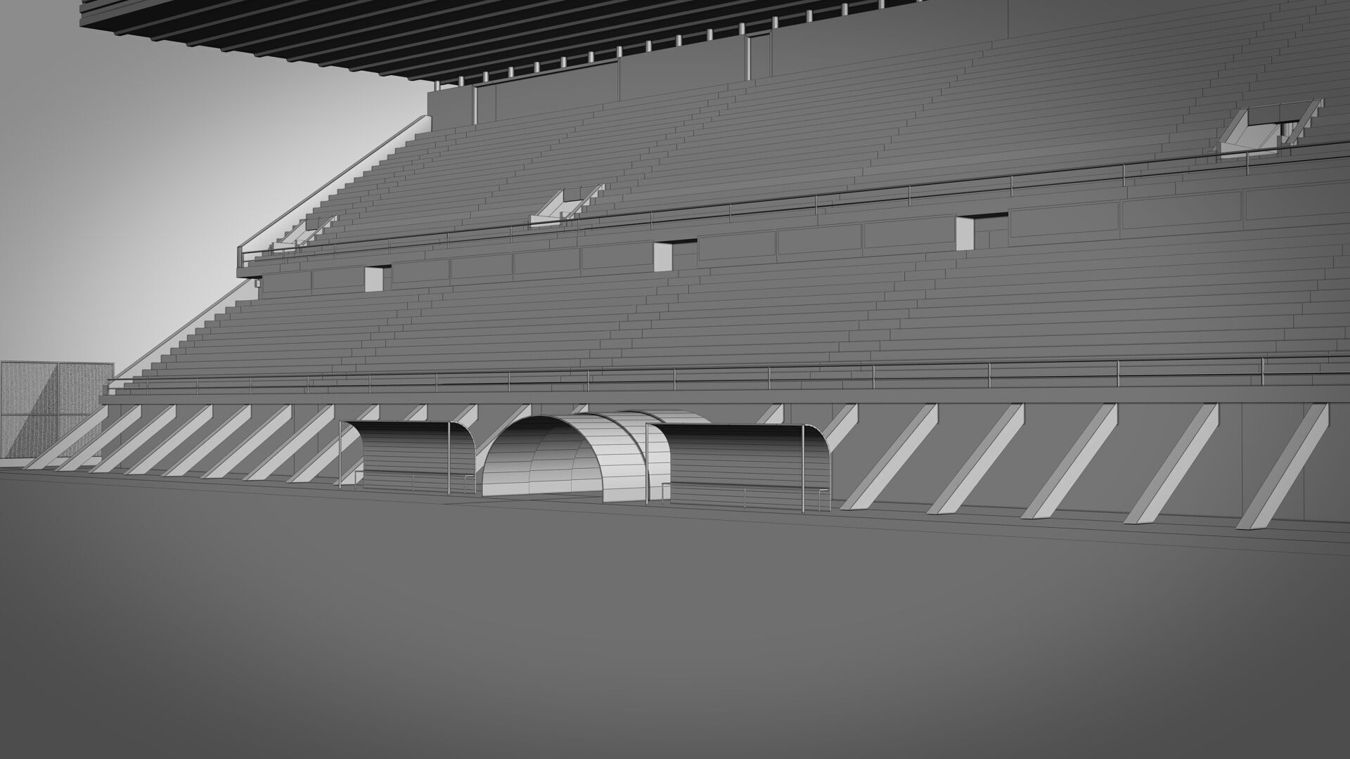 Stadium - Athletic Club San Lorenzo de Almagro Low-poly 3D model_11