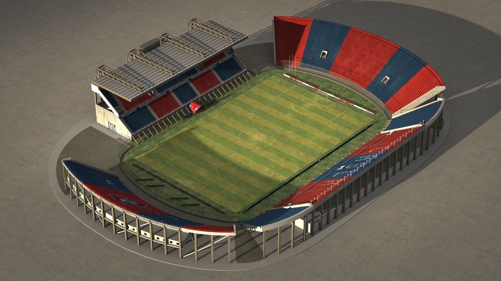 Stadium - Athletic Club San Lorenzo de Almagro Low-poly 3D model_2