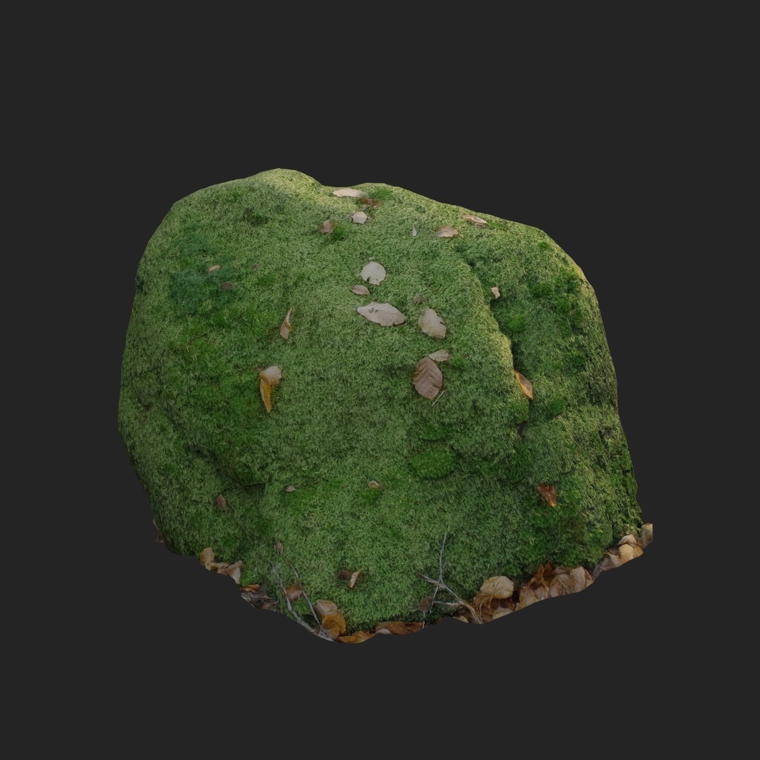 3d scanned nature stone 039 Low-poly 3D model_1
