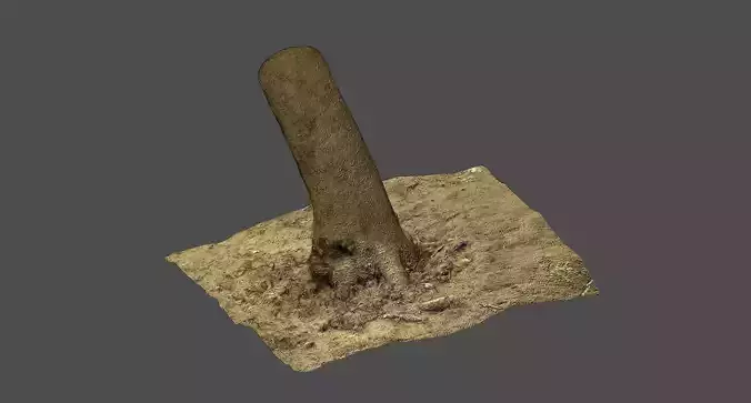 Tree stump Low-poly 3D model