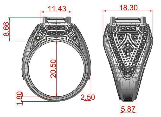 Man ring 20 3D print model_10
