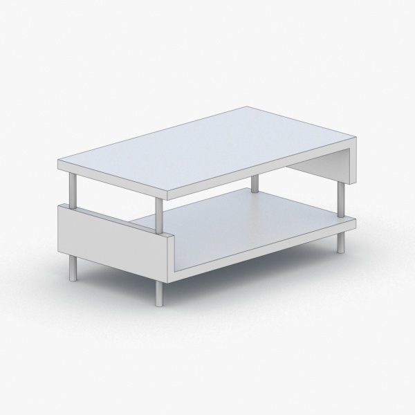 0465 - Coffee Table Low-poly 3D model_3