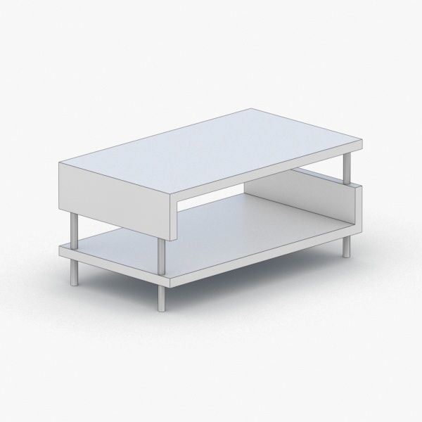 0465 - Coffee Table Low-poly 3D model_1
