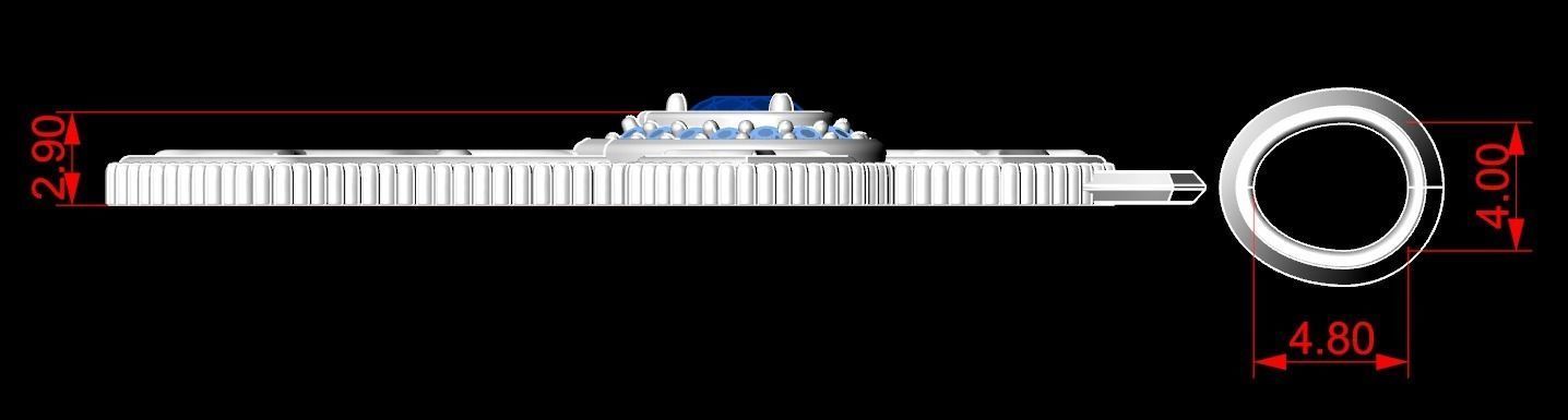 Cross with hearts and patterns stylish decoration 249 3D print model_14