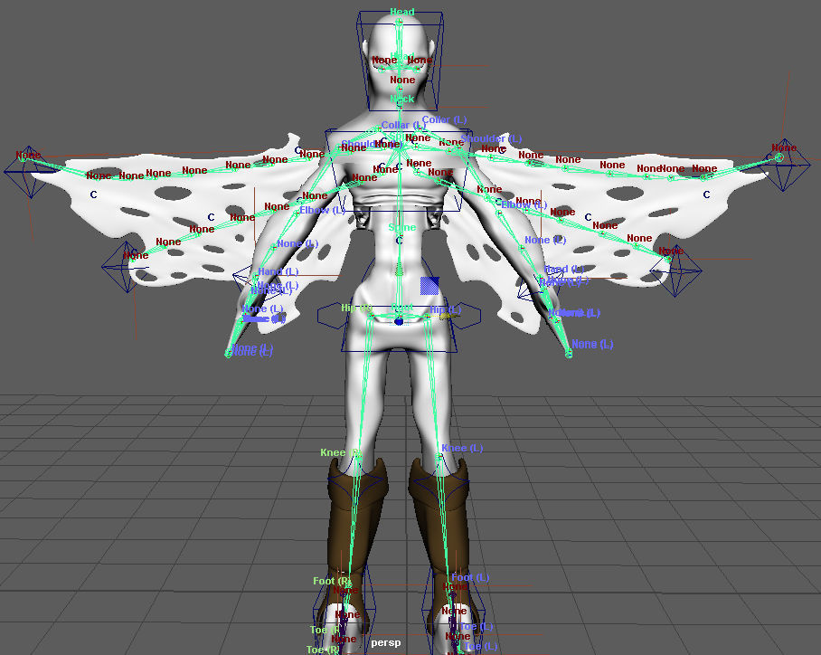 vampire with wings Low-poly 3D model_31