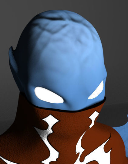 vampire with wings Low-poly 3D model_1