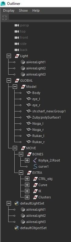 vampire with wings Low-poly 3D model_6