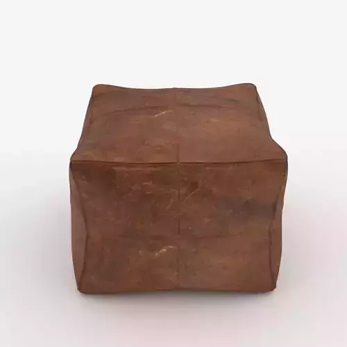 Leather pouf