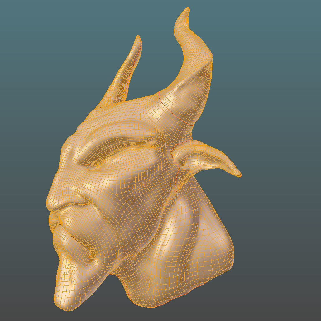 Satyr demonhead 3D model_12