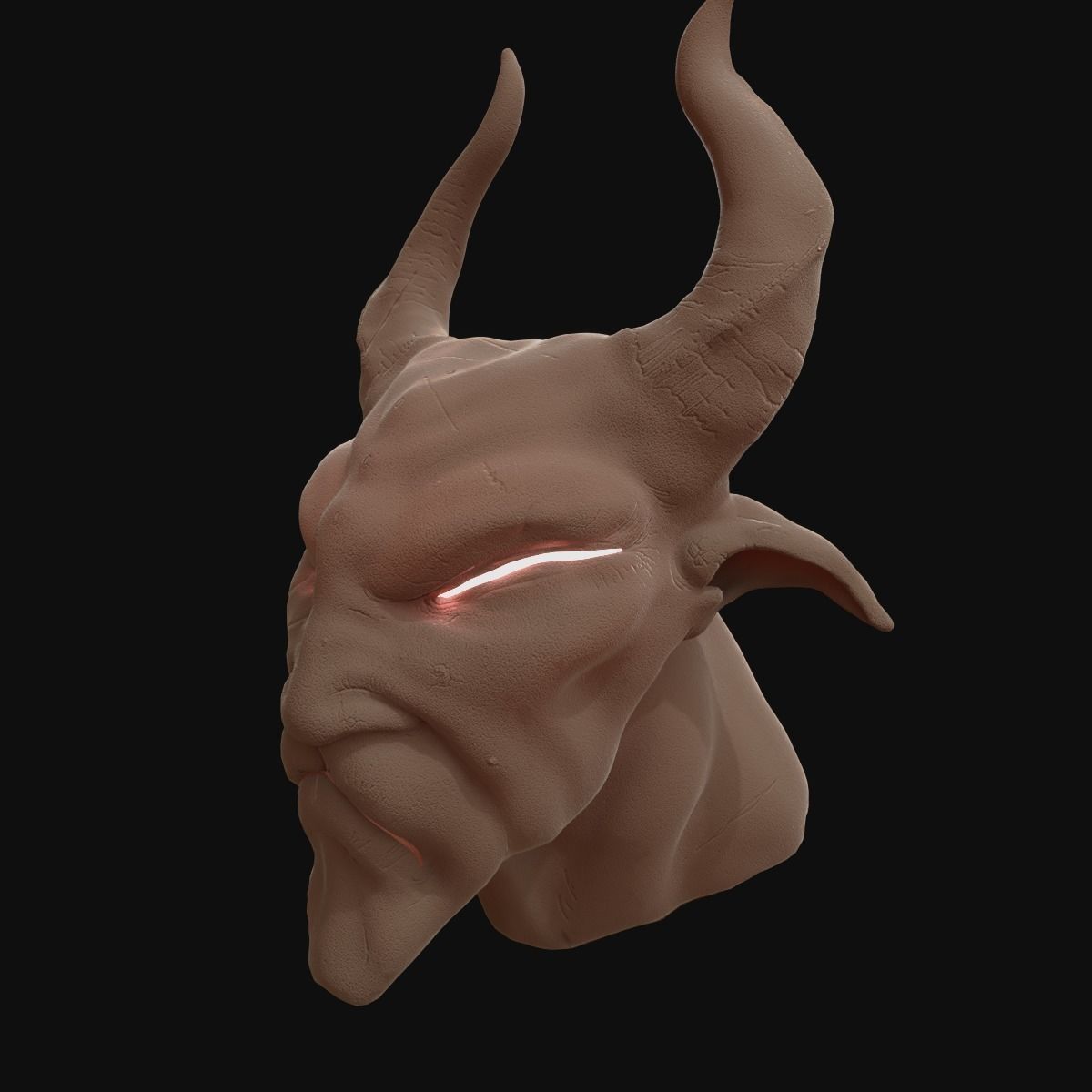 Satyr demonhead 3D model_5