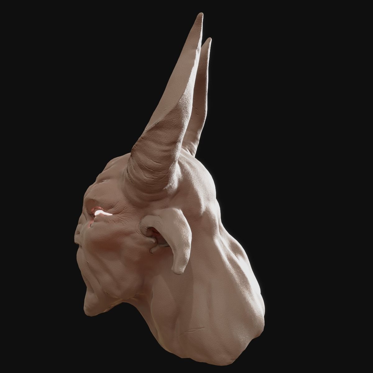 Satyr demonhead 3D model_8