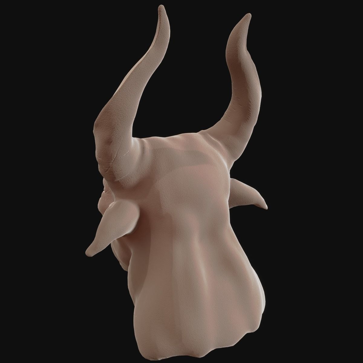 Satyr demonhead 3D model_7
