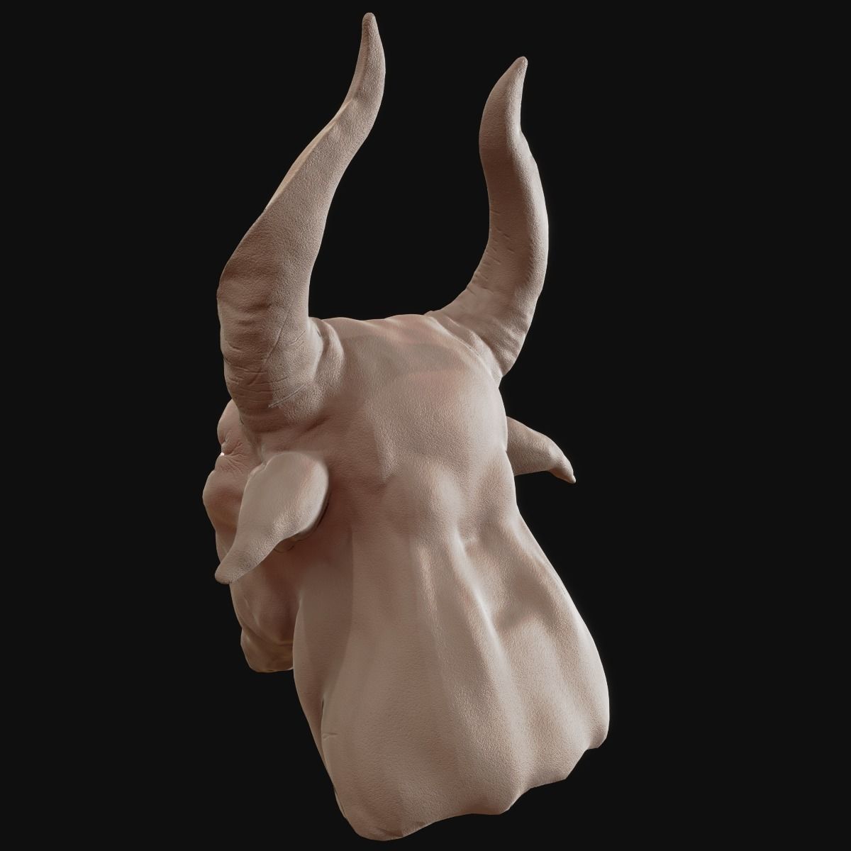Satyr demonhead 3D model_2