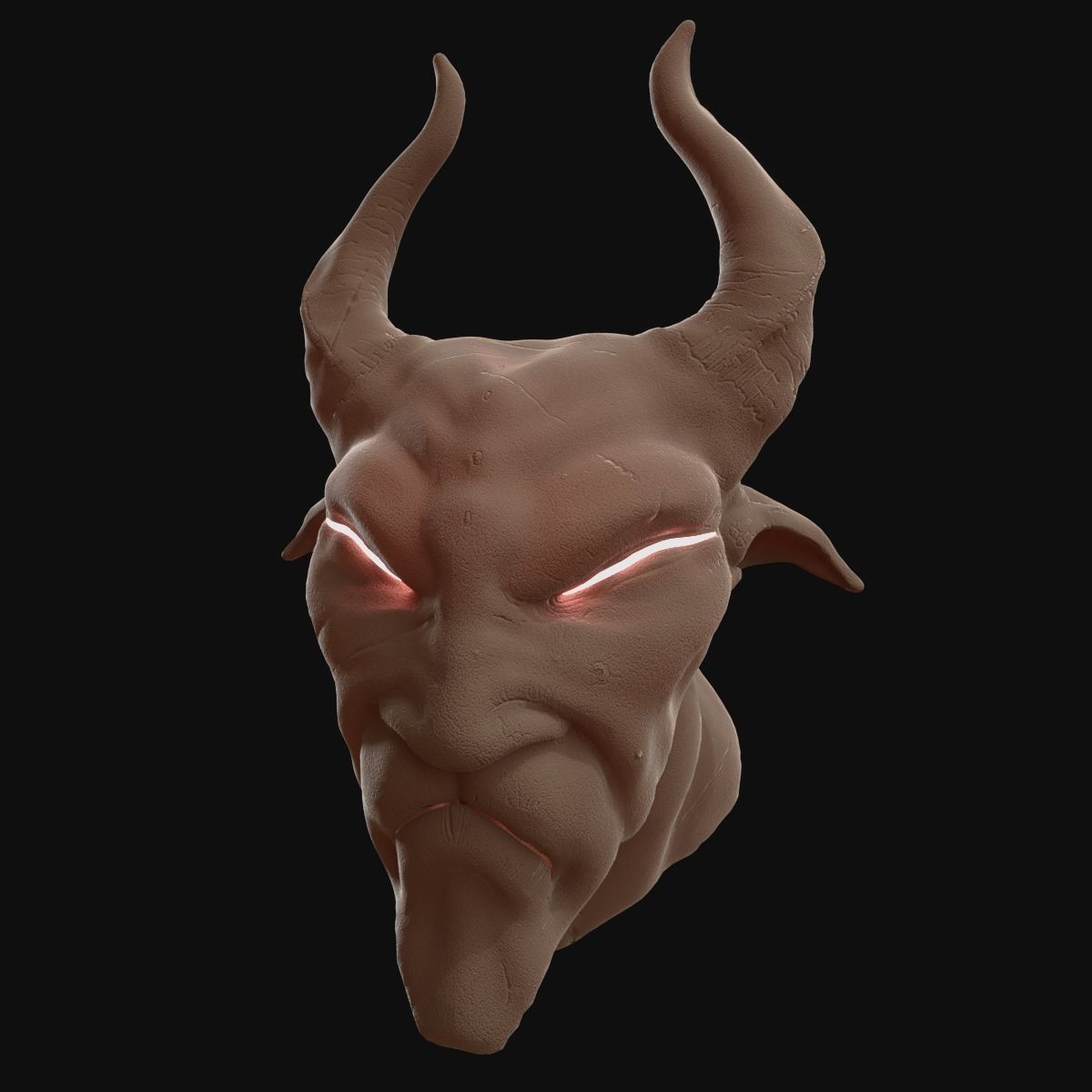Satyr demonhead 3D model_1