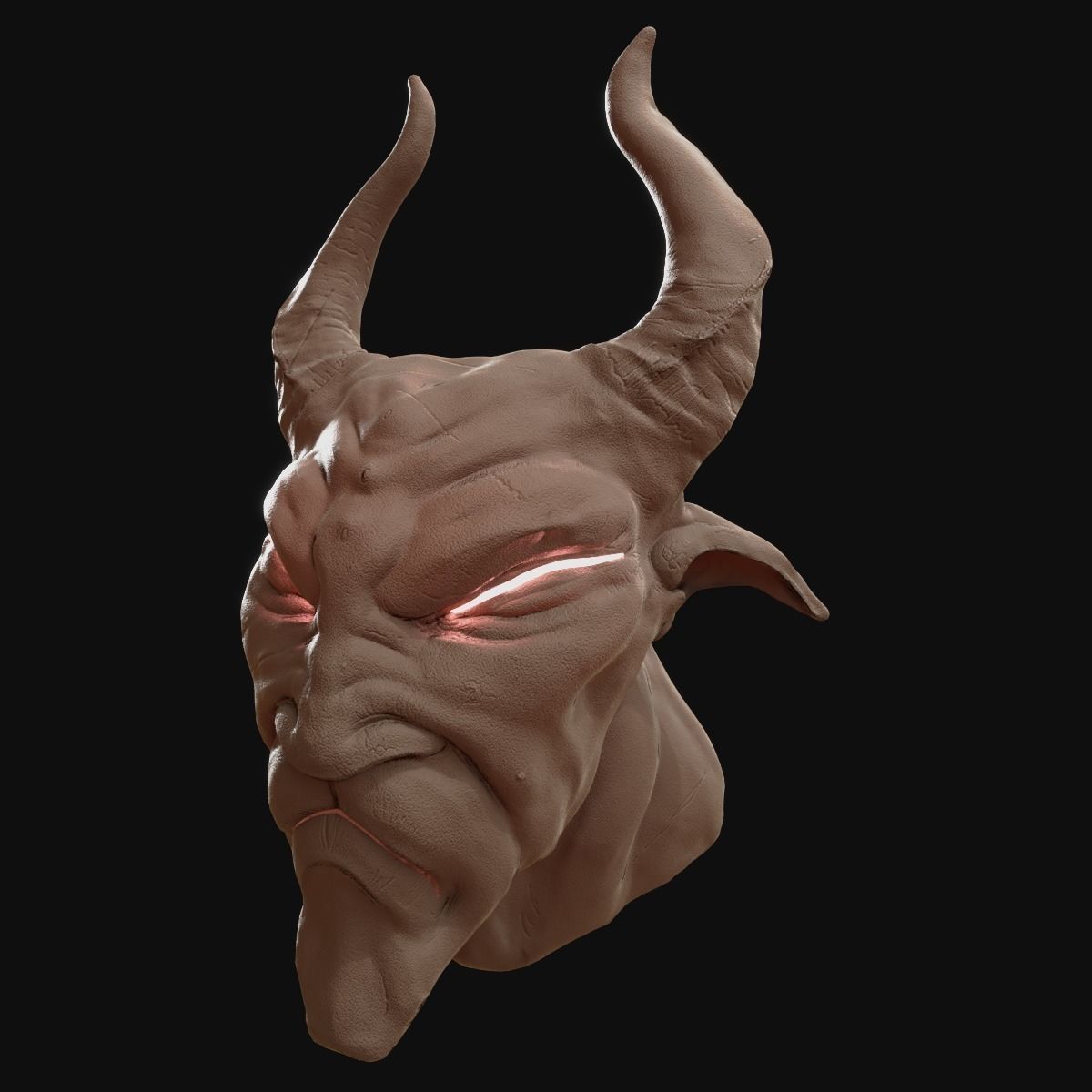 Satyr demonhead 3D model_0