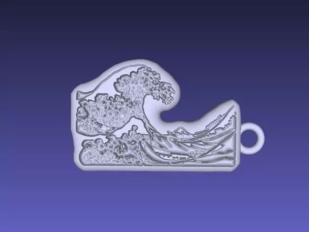 atsushika Hokusai - The Great Wave off Kanagawa Free 3D print model