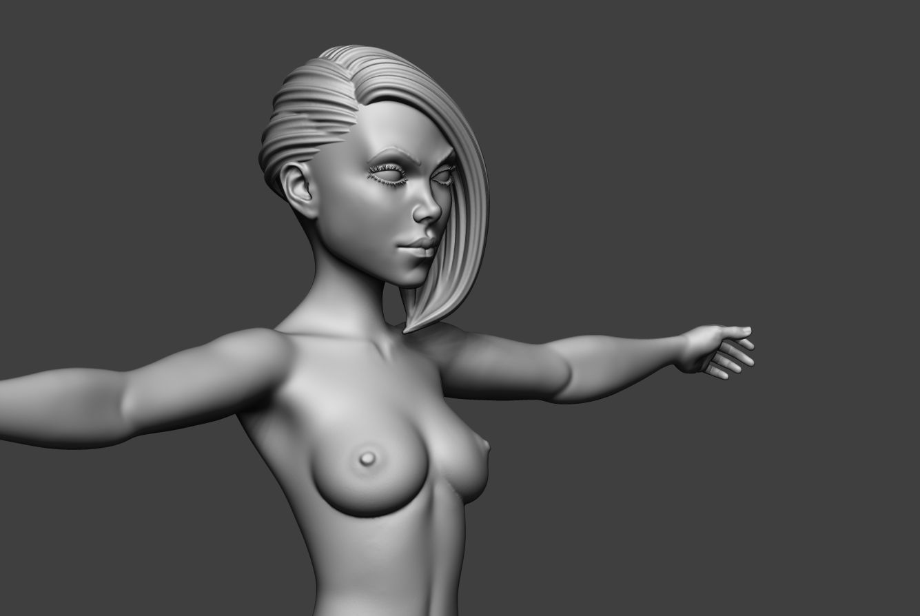 Female Body Basemesh 5 3D model_9