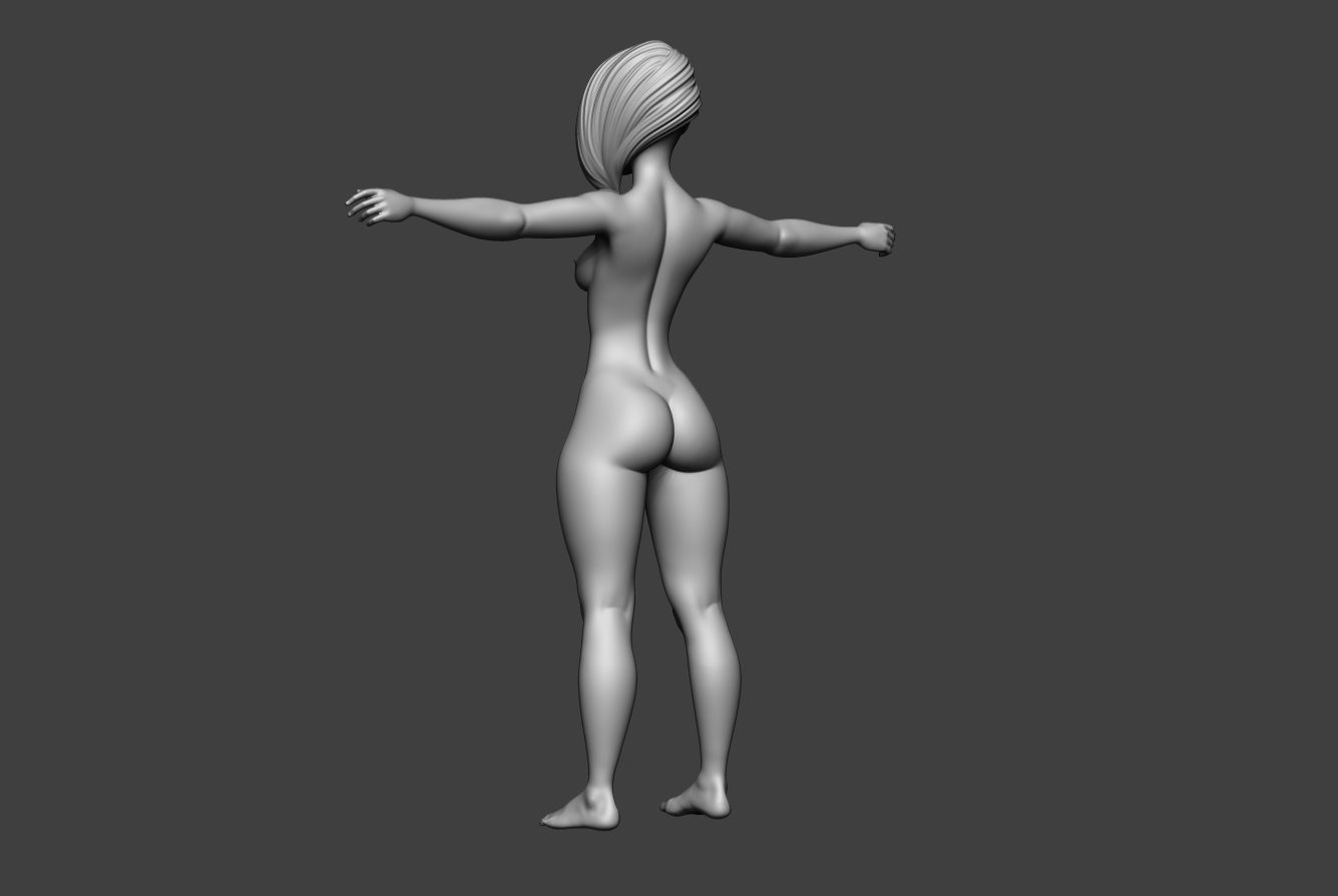 Female Body Basemesh 5 3D model_5