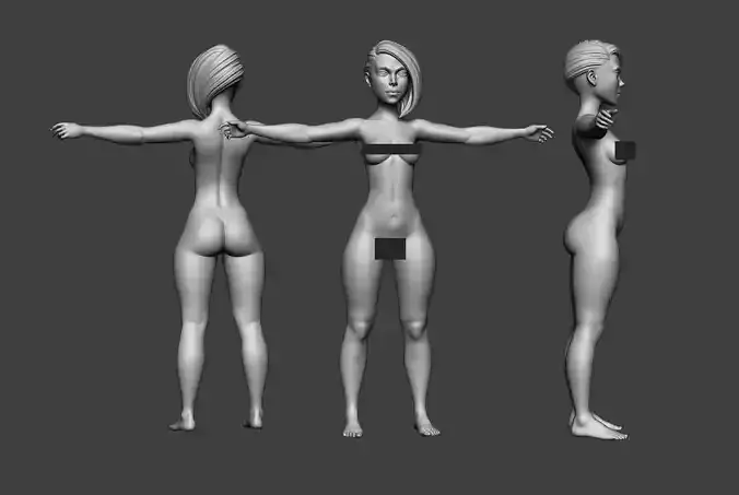 Female Body Basemesh 5 3D model Female Body Basemesh 5 3D model