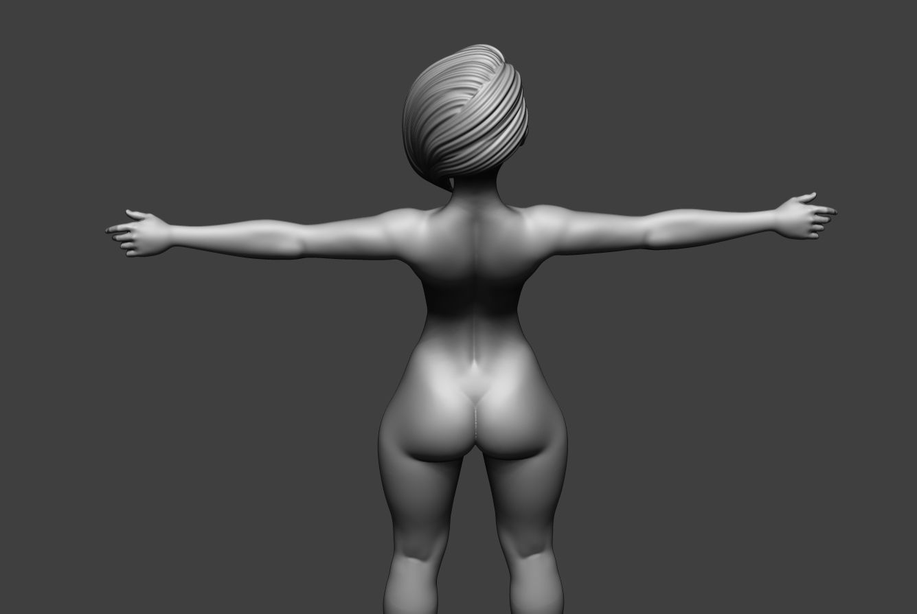 Female Body Basemesh 5 3D model_7