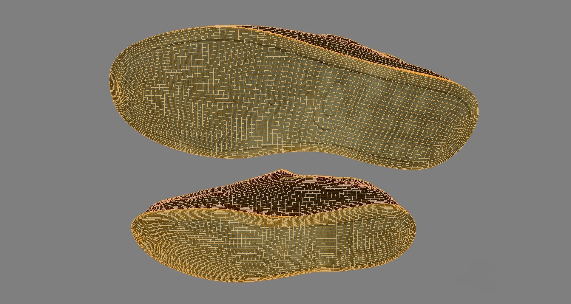 Pair of leather shoes Low-poly 3D model_8