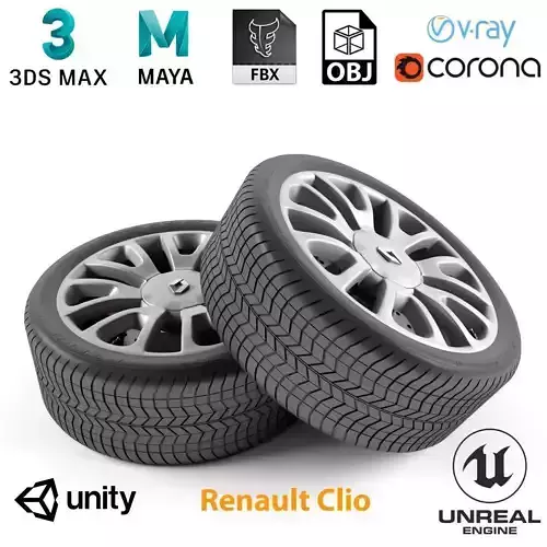 Renault Clio Wheel 3D model