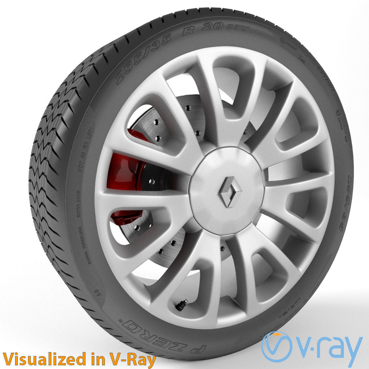 Renault Clio Wheel 3D model | CGTrader