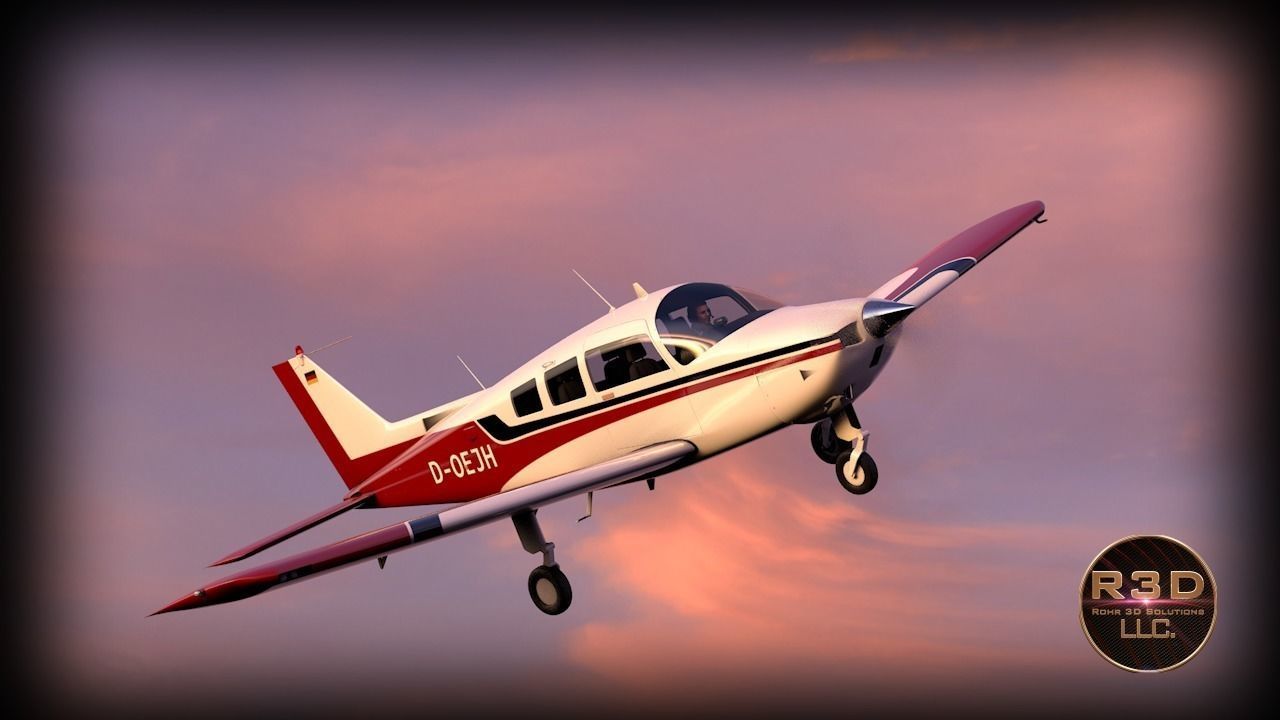 Beechcraft C-23 Sundowner Airplane Low-poly 3D model_9