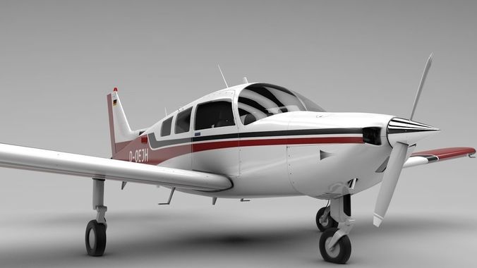 Beechcraft C-23 Sundowner Airplane Low-poly 3D model
