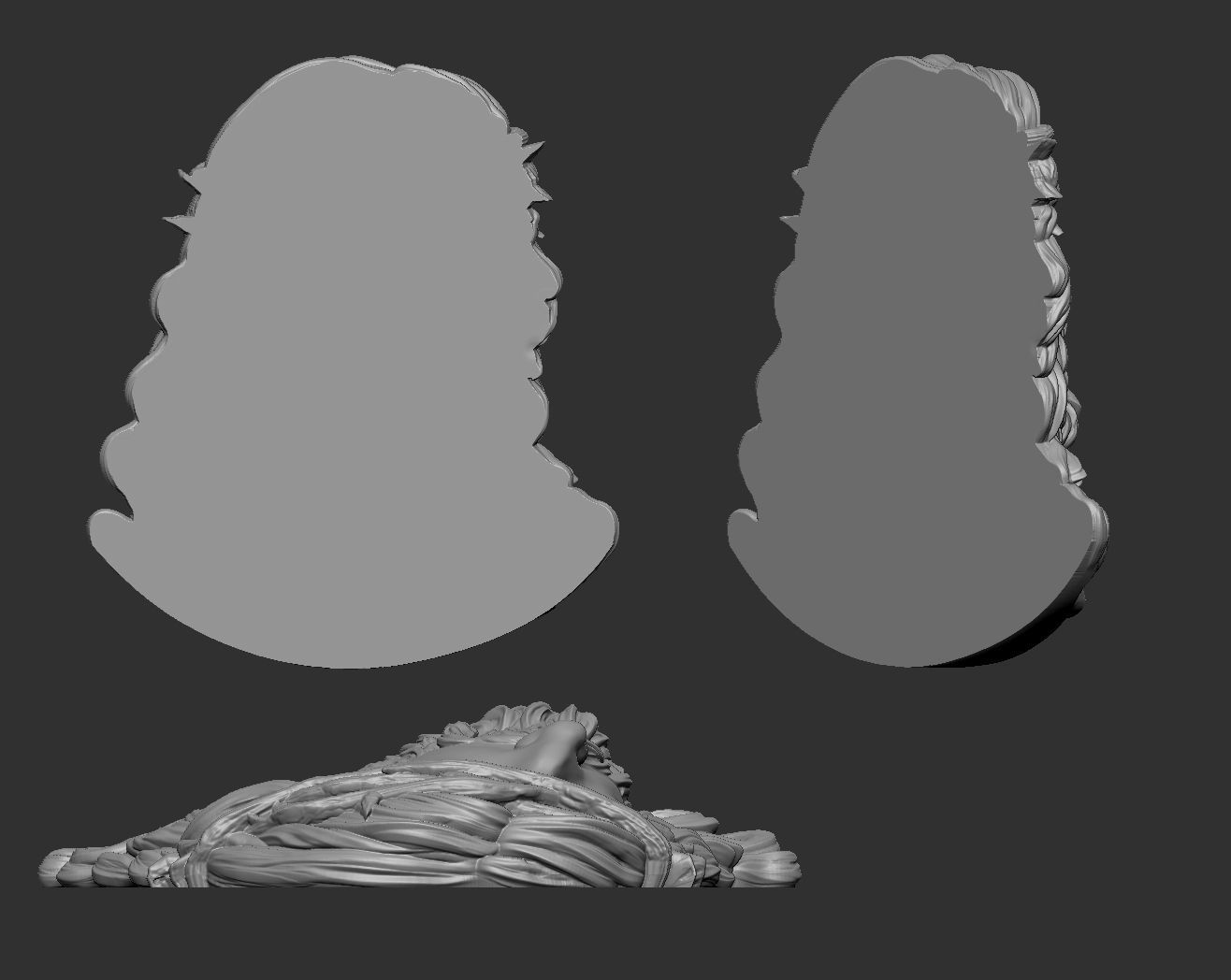 Jesus Head pendant 2 3D print model_3