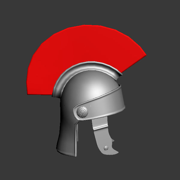 Roman helmet cartoon 3D model_11