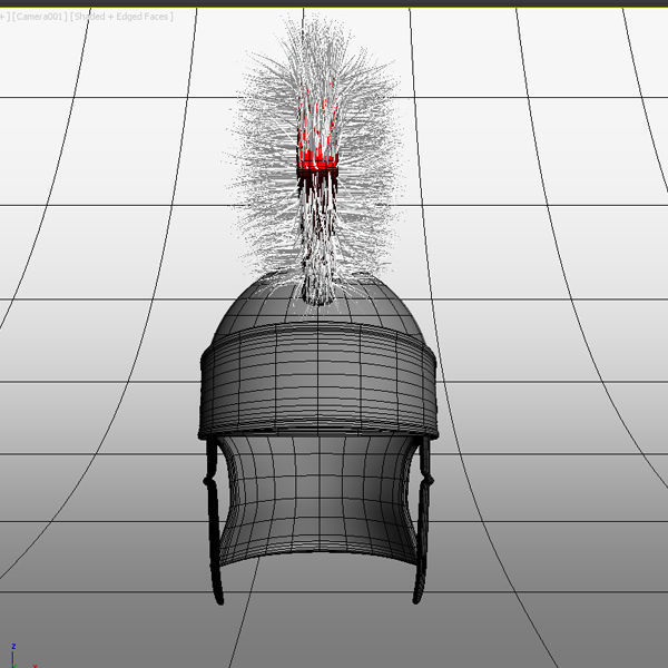 Roman helmet cartoon 3D model_3