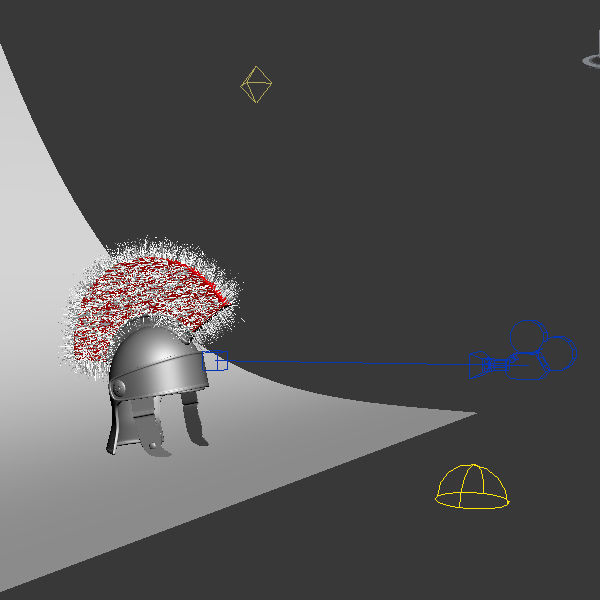 Roman helmet cartoon 3D model_10