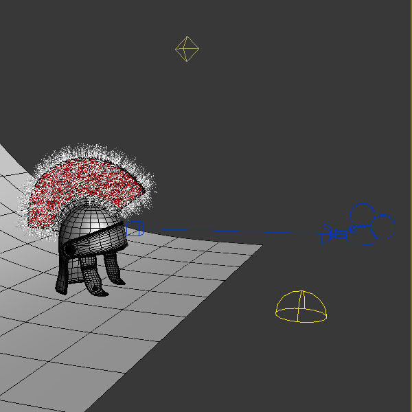 Roman helmet cartoon 3D model_2